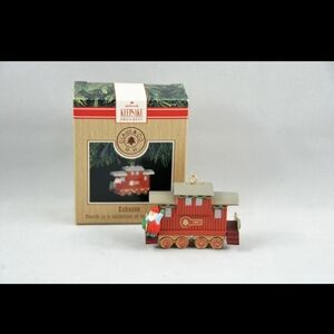 Hallmark Keepsake Caboose Ornament Train Claus & Co RR Santa Vintage 1991